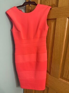 Sleeveless Coral Bodycon Mini Dress